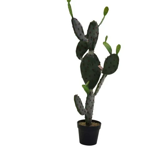 Pianta cactus con vaso nero cm 45 x 60 x h 119