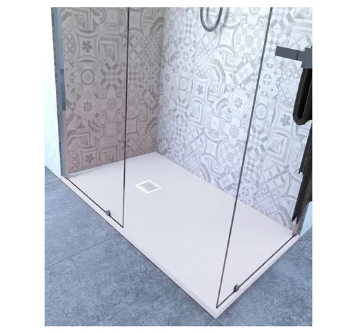 Piatto doccia 100x115 cm altezza 2.5 cm resina bianco