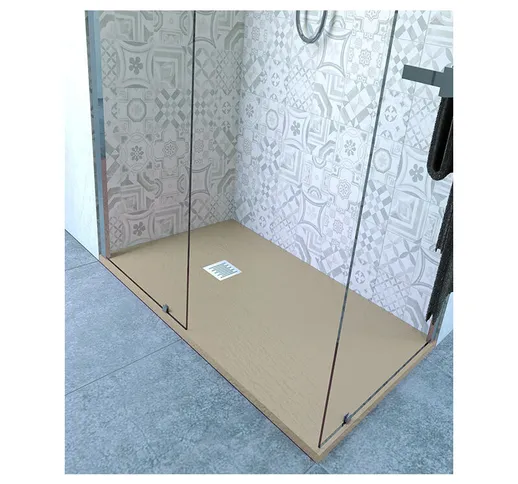 Piatto doccia 65x115 cm altezza 2.5 cm resina beige