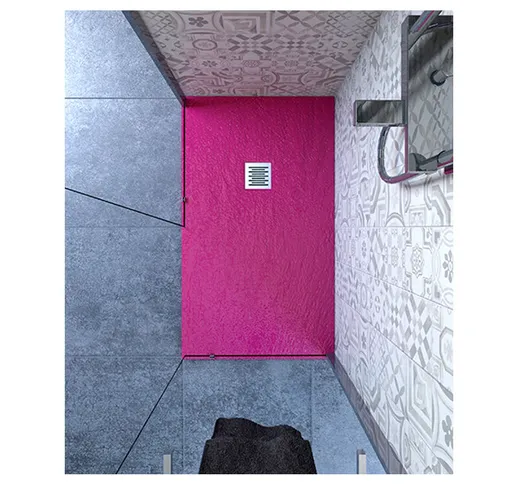 Piatto doccia 70x100 cm altezza 2.5 cm resina fucsia