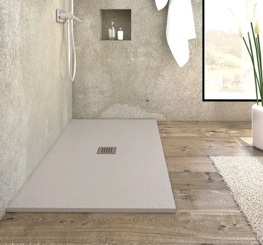 Piatto doccia linea pietra sabbia riducibile su misura - Rettangolare 160 x 80
