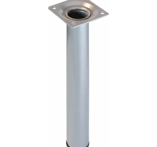 Masidef - piede tondo alluminio bianco H.150 diametro 30 mm