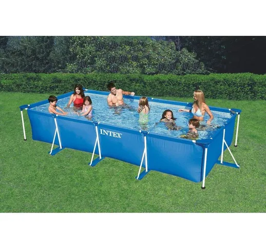  - Piscina fuoriterra da giardino piscina montabile rettangolare altezza: 300-200-75 cm