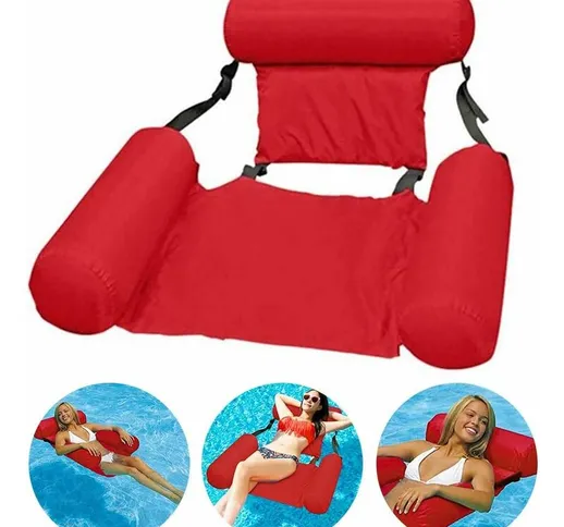 Piscina Hammock Poltrona reclinabile Poltrona galleggiante Piscina gonfiabile Sedia gonfia...