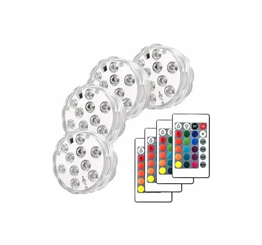 Piscina LED telecomandata, 4 set di fontane sottomarine, Acquario subacquee LED, terme, st...