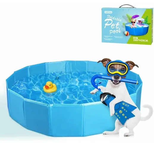 Piscina Per Cani Vasca Piccoli Grandi Rigida Animali Domestici Nobleza Pieghevole Pvc Anti...