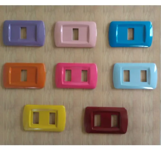 Placchette Placche In Abs Serie Magic Bticino Compatibili Colorate Fori Posti | Rosa - 2