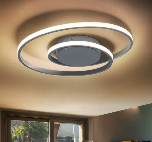 Plafoniera a LED argento Lampada da soggiorno moderna dimmerabile Plafoniera di design, in...