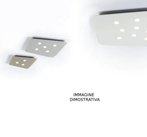 Plafoniera moderna fuorisquadra 764 50pa 36w led lampada soffitto dimmerabile metallo 3040...