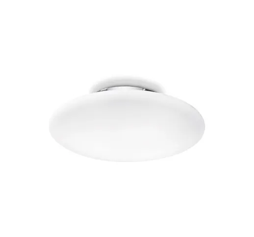 Ideal Lux - Lampada Da Soffitto Smarties 3 Luci In Vetro Bianco Soffiato Diam 50 - Bianco
