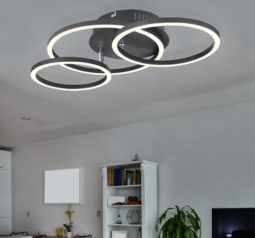 Etc-shop - Plafoniera led anelli mobili lampada soggiorno lampada da soffitto lampada sala...