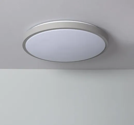 Plafoniera LED 24W Circolare Metallo Ø500 mm CCT Selezionabile Bari Grigio - Grigio$