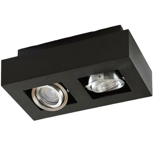 Plafoniera LED Vince, 25 x 14 cm in nero