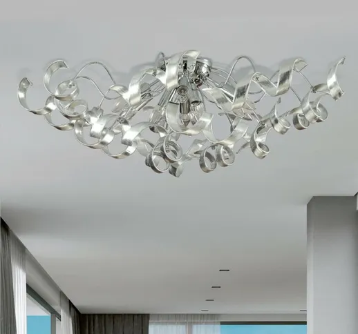 Padana Lampadari - Plafoniera moderna trudy special plg e14 led vetro lampada soffitto, co...