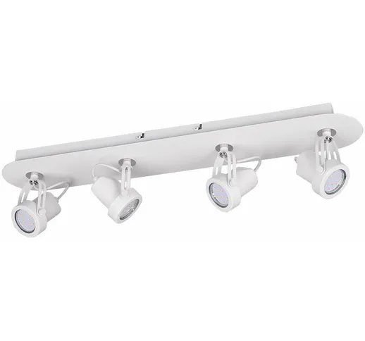 Etc-shop - Plafoniera spot bar lampada soggiorno plafoniera spot lampada 4 fiamme regolabi...