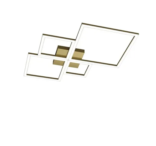 Plafoniera four squares 1162 70 ob led 6400lm lampada soffitto moderna classica - Top Ligh...