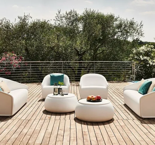 Poltrona design moderno esterno giardino bar ristorante Settembre Colore: Beige