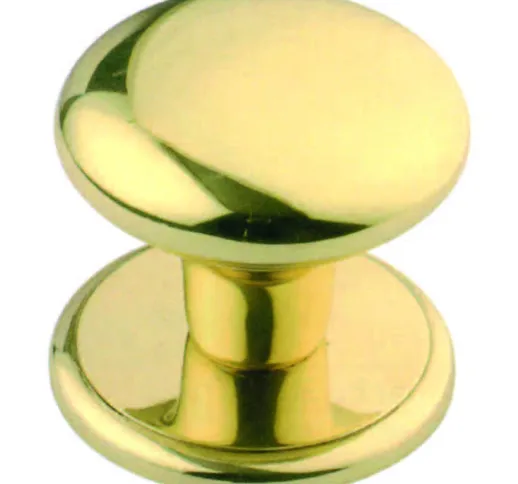 Pomolo modello classic per portoncino in ottone lucido - ø mm.70 con sottorosone