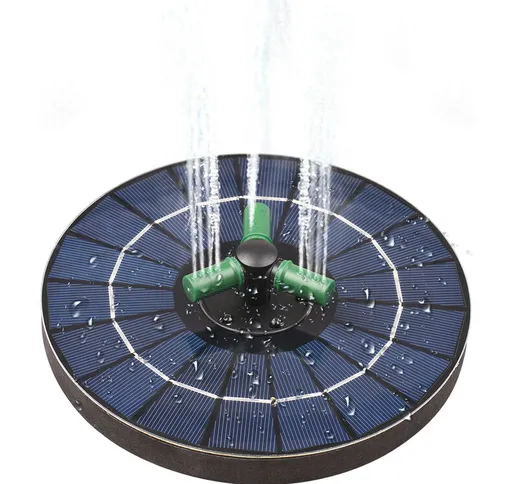 Tancyco - Pompa a fontana solare colorata da 4 w con ugello girevole a 360 ° Pompa ad acqu...