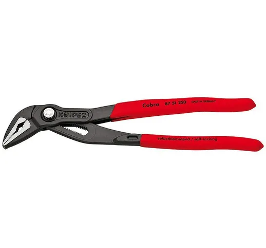  KNIPEX Cobra ES Pinza regolabile per tubi e dadi extra-affusolata 250 mm - 87 51 250 SB