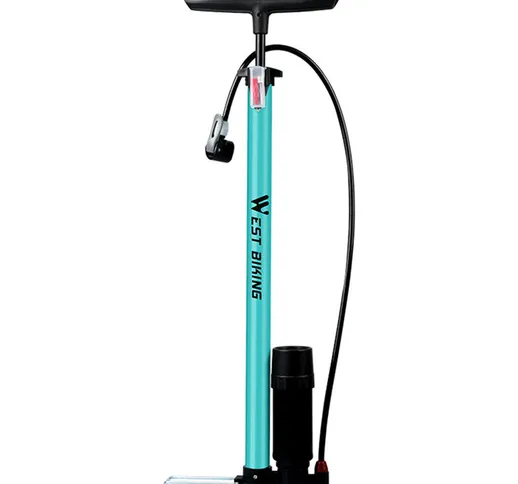 West Biking - Pompa da pavimento per bicicletta 160PSI Pompa ad aria per bici con manometr...