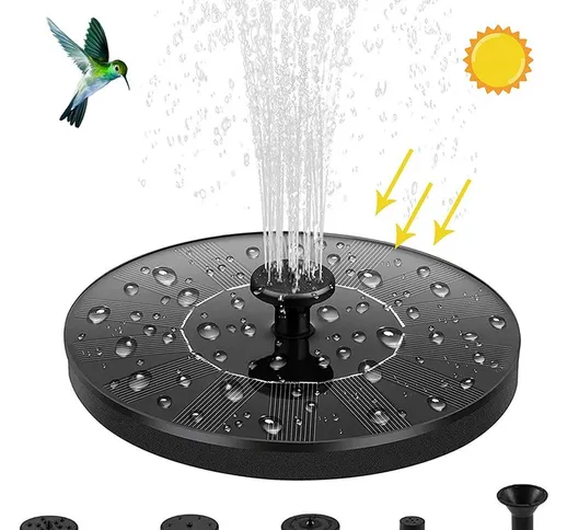 Pompa per fontana ad acqua solare, fontana ad acqua solare da 1,4 W, 5 diversi tipi di acq...