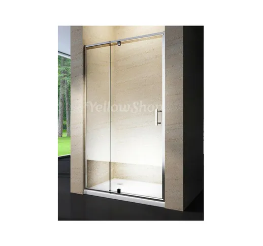Porta doccia 1 anta battente 78-90 cm H 195 cristallo temperato 6 mm trasparente