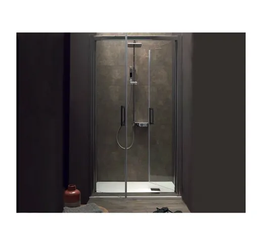 Porta doccia FPSL60 in cristallo 6 mm satinato cm. 70 con profilo cromato - Tamanaco