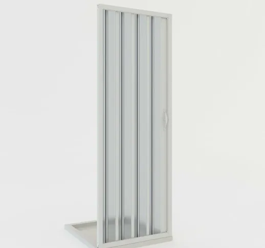 Porta doccia nicchia a soffietto in pvc h 185 con apertura laterale mod. Giglio 150 cm