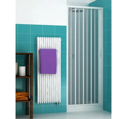 Porta doccia a soffietto per box doccia nicchia 80 cm profilo riducibile fino 60