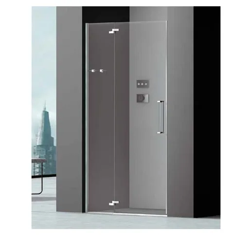 Porta doccia battente 90 cm trasparente serie prisma 2.0 r8b1m - Megius