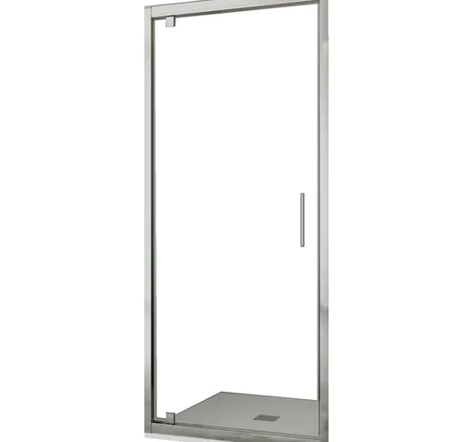 Porta doccia nicchia battente pivotante h190 trasparente, seleziona misura 70