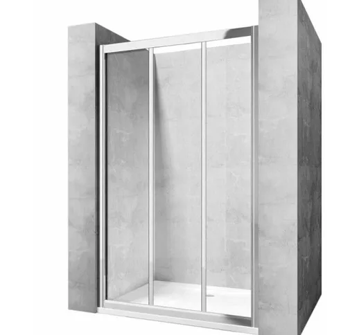  - porta doccia alex 100 - Transparente / Cromo