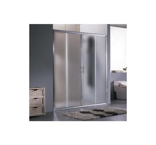 Porta doccia scorrevole, cristallo 6mm h.190cm MELADA DOUBLE Opaco 6mm,180 cm (178/182)