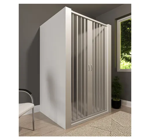 Porta doccia soffietto chiusura centrale 175 cm in pvc bianco - corfu' Ventana
