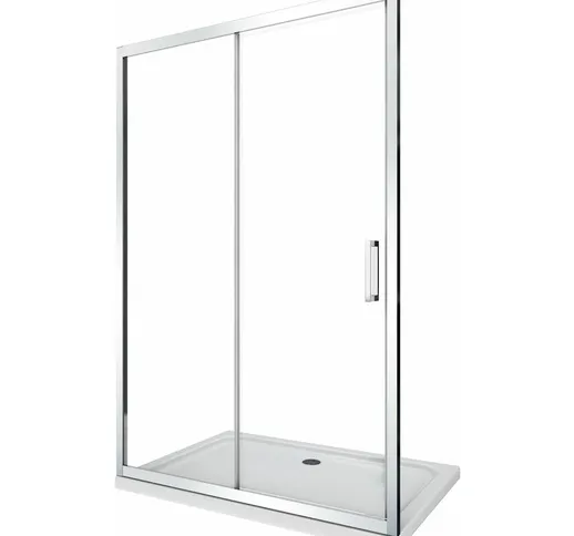 Porta doccia vetro 6 mm per installazione in nicchia Altezza 190 cm installazione reversib...