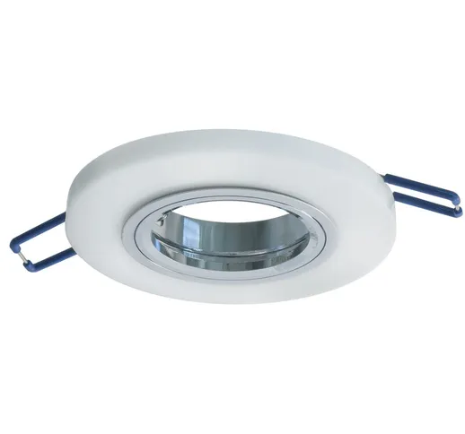 Zeitnet Inc. - Porta faretto moderno tondo vetro bianco incasso 60mm supporto lampade LED...