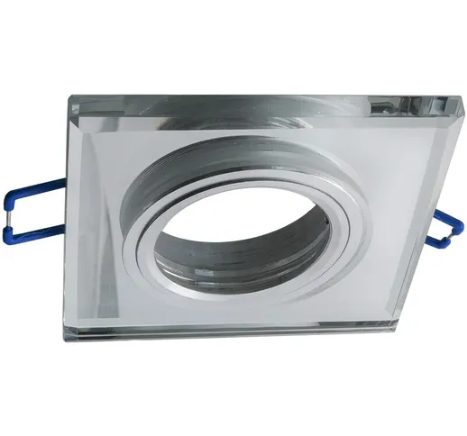 Zeitnet Inc. - Porta faretto quadrato incasso soffitto 60mm vetro specchiato lampade LED G...