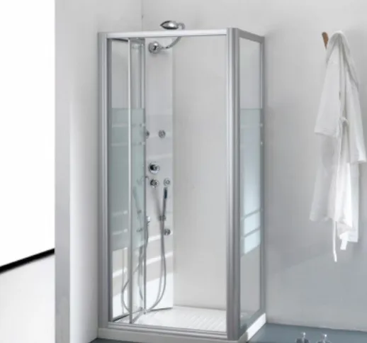 Porta per cabina doccia apertura a libro > da 65 a 70 cm > Vetro trasparente - Ferbox