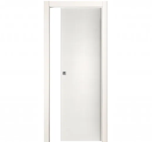 Porta Scorrevole Interna Reversibile EASY Melaminico Bianco Graffiato h. 210 cm - 70 x 210...