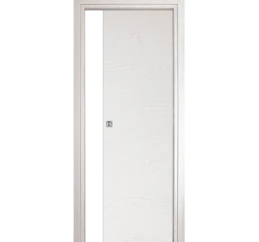 Porta Scorrevole Interna Reversibile MICROTEC Mdf Frassino Bianco - 70 x 210 cm