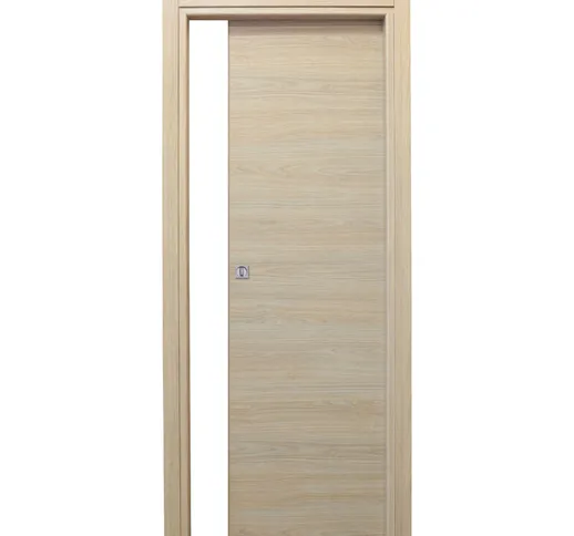 Porta Scorrevole Interna Reversibile MICROTEC Mdf Rovere Sbiancato - 90 x 210 cm