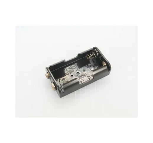 Portabatteria R06x2 con clip per 2 batterie Aa Flat Bh-321-1b