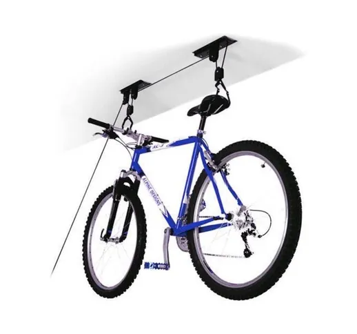 Portabici Sospensione Appendi Bici Soffitto Cantina Garage Carrucola 1 Bici 20Kg