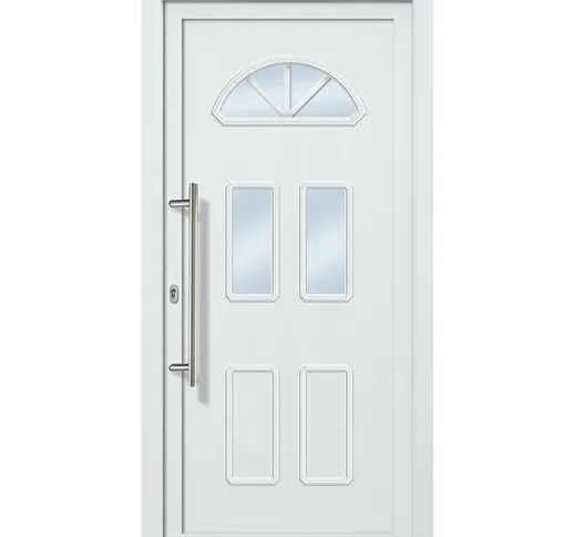 Porte d'ingresso principali classico modello B6 dentro: bianco, al di fuori: bianco larghe...