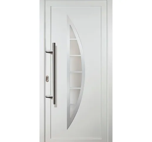 Porte d'ingresso principali classico modello C23 dentro: bianco, al di fuori: bianco largh...