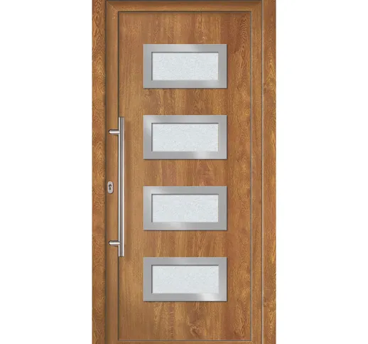 Porte d'ingresso principali esclusive modello 892 dentro: golden oak, al di fuori: golden...