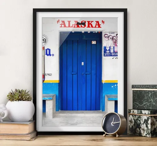 Poster con cornice - Alaska Blue Bar Dimensione H×L: 55cm x 40cm, Colore cornice: Nero