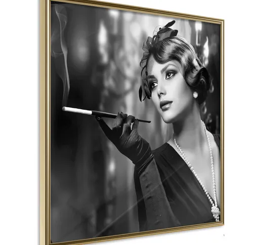 Poster - Lady with Cigarette [Poster] - 50x50