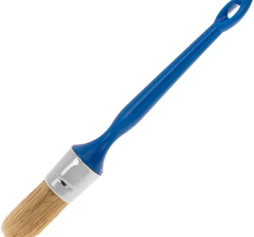 Pennello tondo per pitture e vernici numero 14, diametro 14 mm, colore blu - Primematik